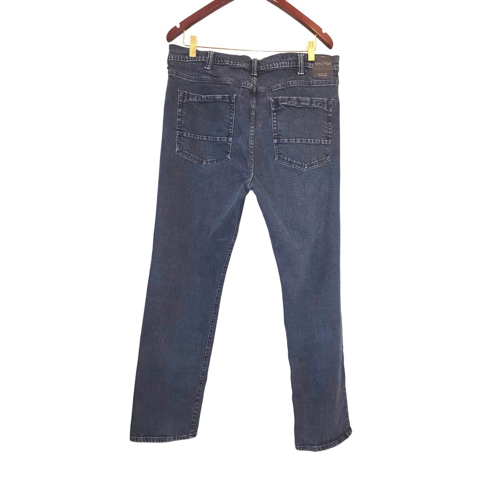 Nautica Straight Fit Jeans Mens Denim Pants Dark Wash Size 36 x 32 - Picture 2 of 11